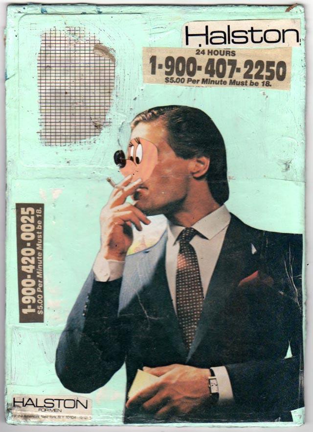 bast collage smoking man Bast’s Print, Collage and Gallery Art