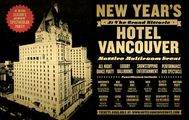 NYE Hotel Vancouver NYE at the Hotel Vancouver